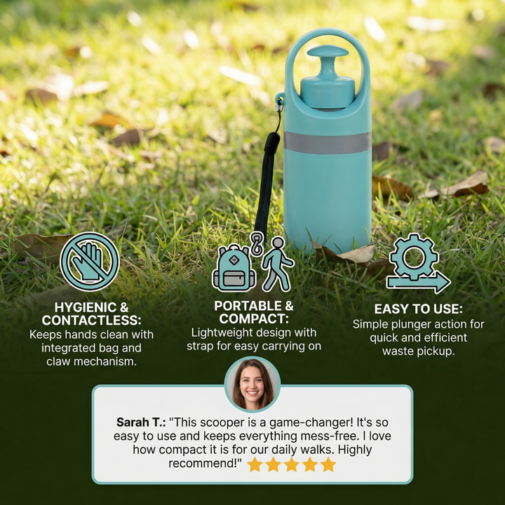 Portable Dog Poop Scooper with Bags – Outdoor Cleaning Set-Orizon Depot