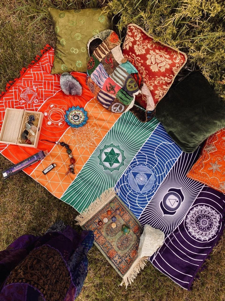 7 Chakra Rainbow Yoga Mat for Mindfulness and Balance-Orizon Depot