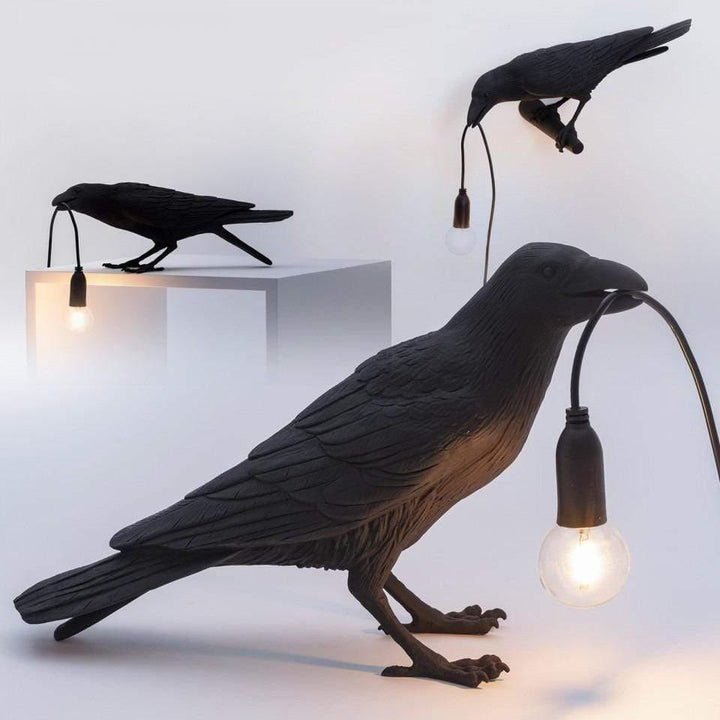 Elegant Raven Bird Lamp for Unique Home Decor-Orizon Depot