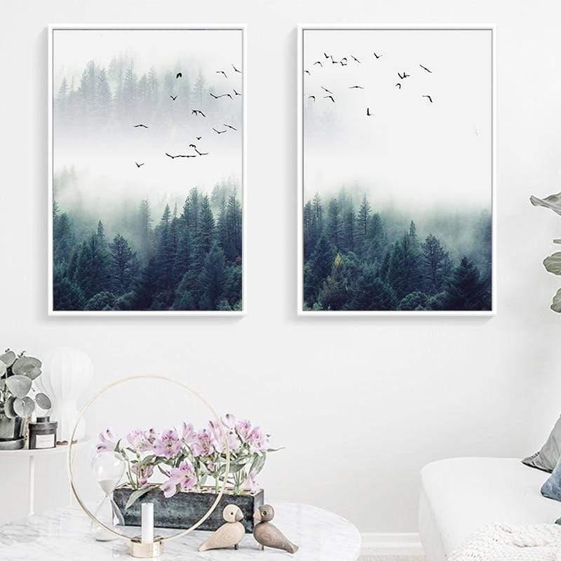 Nordic Forest Landscape 3-Piece Wall Art Set for Home Decor-Orizon Depot
