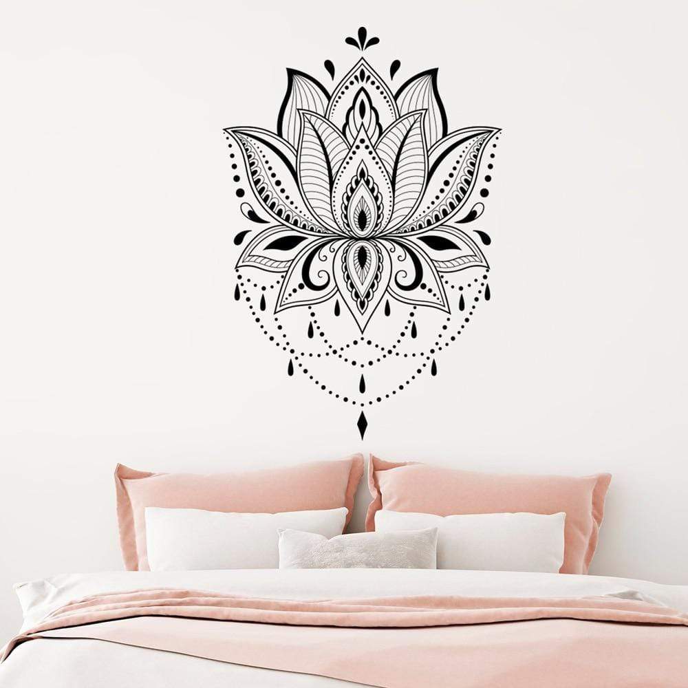 Lotus Mandala Wall Sticker for Home Decor and Meditation Spaces-Orizon Depot