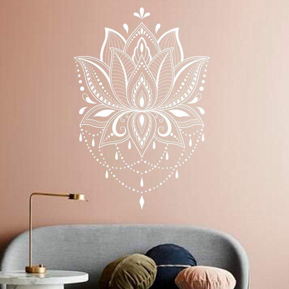 Lotus Mandala Wall Sticker for Home Decor and Meditation Spaces-Orizon Depot