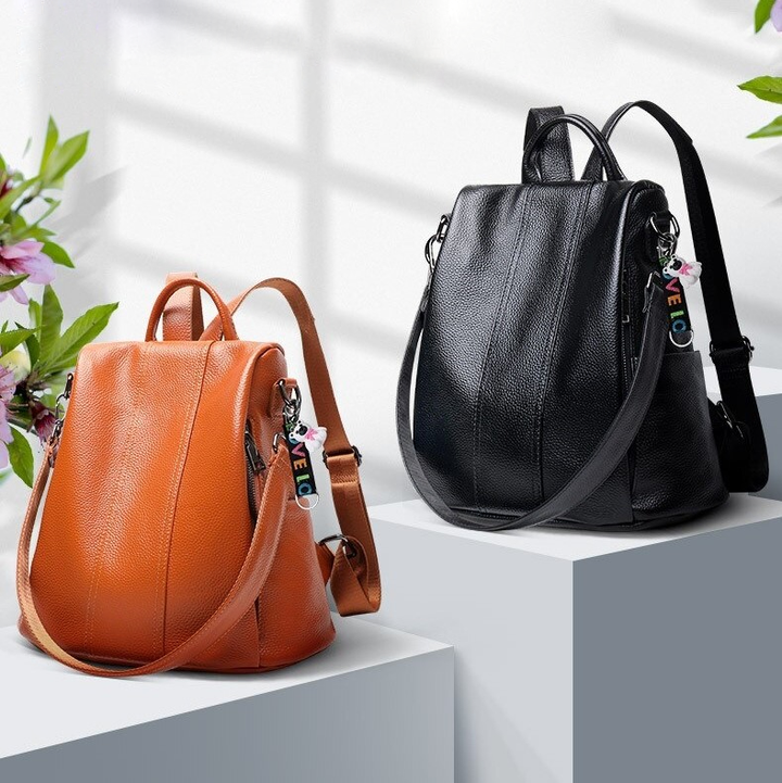 Theft-Resistant Leather Backpack for Secure Travel and Daily Use-Orizon Depot