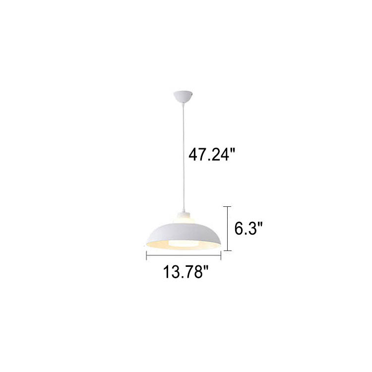 Modern Solid Color Macaron Acrylic Style Aluminum 1-Light Pendant Lamp-Orizon Depot
