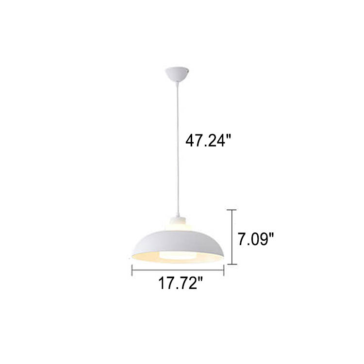 Modern Solid Color Macaron Acrylic Style Aluminum 1-Light Pendant Lamp-Orizon Depot